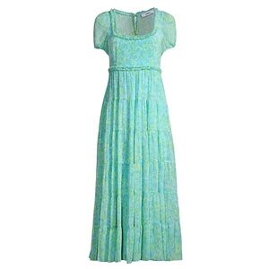 Likely Chloe dress Maxi Blue Green Multi Color Size 4